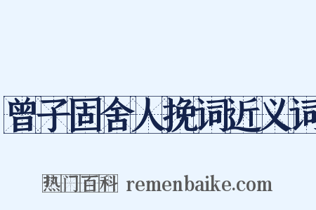 曾子固舍人挽词近义词是什么意思的图片